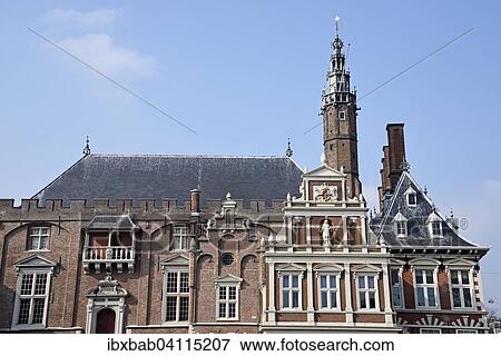 Town Hall with St. Bavokerk Church, Grote Markt, Haarlem, province of North Holland, The Netherlands, Europe View Large Photo Image Stock Photo - Town Hall with St. Bavokerk Church, Grote Markt, Haarlem, province of North Holland, The Netherlands, Europe. Fotosearch