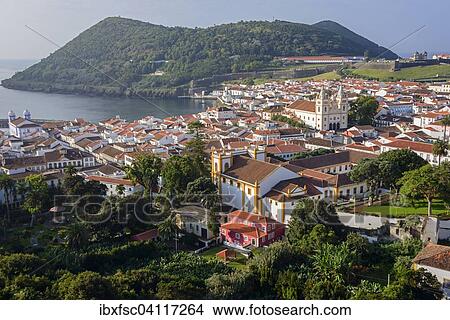 Townscape, Angra do Heroismo, Terceira, Azores, Portugal, Europe View Large Photo Image Picture - Townscape, Angra do Heroismo, Terceira, Azores, Portugal, Europe. Fotosearch