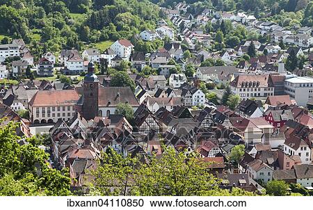 Stock Image - Townscape, Annweiler, Palatinate, Rhineland-Palatinate, Germany, Europe. Fotosearch