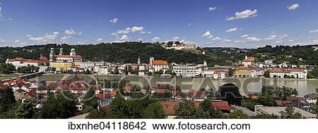 Stock Image - Townscape, Passau, Bavaria, Germany, Europe. Fotosearch