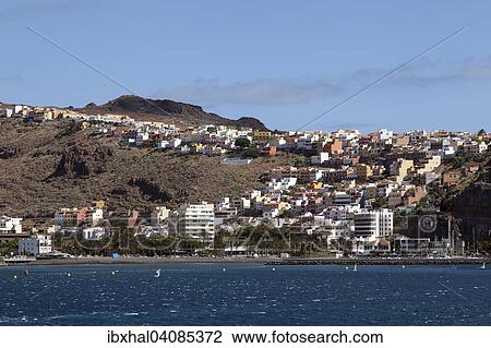Townscape, San Sebastian, La Gomera, Canary Islands, Spain, Europe View Large Photo Image Stock Image - Townscape, San Sebastian, La Gomera, Canary Islands, Spain, Europe. Fotosearch