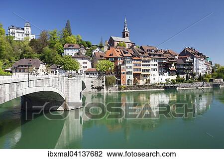 Townscape with Heilig-Geist-Kirche, or Holy Ghost Church, High Rhine, Laufenburg, Black Forest, Baden-Wurttemberg, Germany, Europe View Large Photo Image Stock Image - Townscape with Heilig-Geist-Kirche, or Holy Ghost Church, High Rhine, Laufenburg, Black Forest, Baden-Wurttemberg, Germany, Europe. Fotosearch