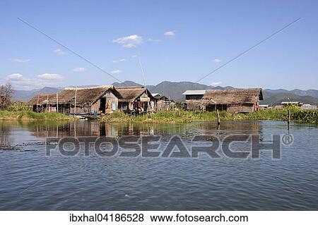 Traditional stilt houses in Inle Lake, Shan State, Myanmar, Asia View Large Photo Image Stock Photo - Traditional stilt houses in Inle Lake, Shan State, Myanmar, Asia. Fotosearch