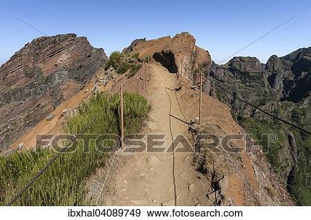 Trail from the Pousada do Arieiro to Pico Ruivo, left the Pico do Arieiro, Parque Natural da Madeira, Madeira, Portugal, Europe View Large Photo Image Stock Photo - Trail from the Pousada do Arieiro to Pico Ruivo, left the Pico do Arieiro, Parque Natural da Madeira, Madeira, Portugal, Europe. Fotosearch