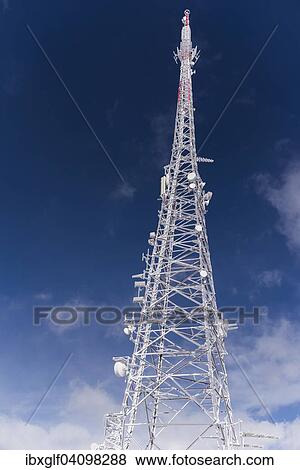 Stock Photo - Transmitter at the Venet, Zams, Tyrol, Austria, Europe. Fotosearch