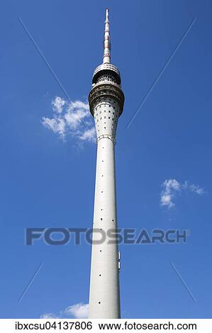 Stock Photograph - TV tower, Dresden Wachwitz, Dresden, Saxony, Germany, Europe. Fotosearch