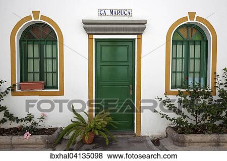 Typical house entrance, Puerto de Mogan, Gran Canaria, Canary Islands, Spain, Europe View Large Photo Image Stock Photo - Typical house entrance, Puerto de Mogan, Gran Canaria, Canary Islands, Spain, Europe. Fotosearch