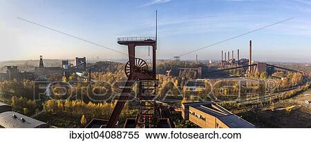 UNESCO World Heritage Site, Zeche Zollverein, view on headframe shaft 1, on the left double shaft 12, right the coking plant, Essen, North Rhine-Westphalia, Germany, Europe View Large Photo Image Stock Photography - UNESCO World Heritage Site, Zeche Zollverein, view on headframe shaft 1, on the left double shaft 12, right the coking plant, Essen, North Rhine-Westphalia, Germany, Europe. Fotosearch