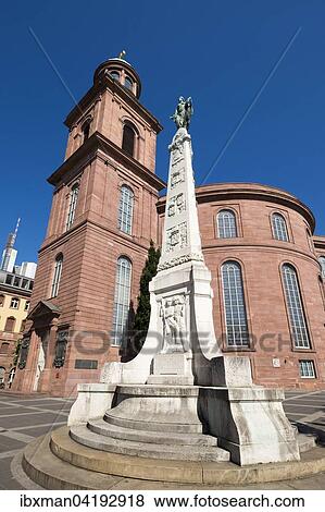Unity Monument and Paulskirche or St. Paul's Church, Paulsplatz square, Frankfurt am Main, Hesse, Germany, Europe View Large Photo Image Stock Photo - Unity Monument and Paulskirche or St. Paul's Church, Paulsplatz square, Frankfurt am Main, Hesse, Germany, Europe. Fotosearch