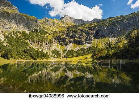 Unterer Gaisalpsee Lake, Mt Nebelhorn, 2224m, at the back, Allgau Alps, Allgau, Bavaria, Germany, Europe View Large Photo Image Stock Photograph - Unterer Gaisalpsee Lake, Mt Nebelhorn, 2224m, at the back, Allgau Alps, Allgau, Bavaria, Germany, Europe. Fotosearch