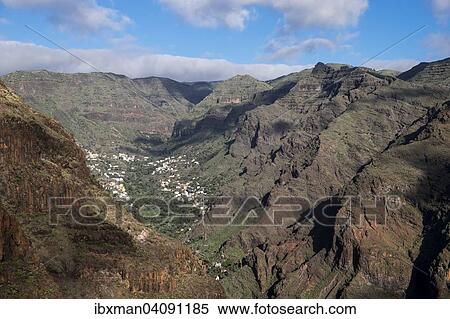 Stock Photography - Valle Gran Rey, La Gomera, Canary Islands, Spain, Europe. Fotosearch