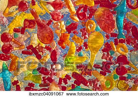 Various colorful fruit gums View Large Photo Image Stock Photo - Various colorful fruit gums. Fotosearch