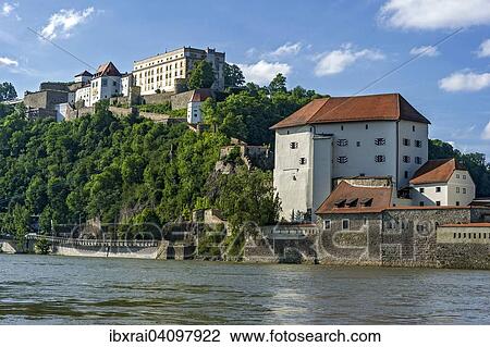 Veste Oberhaus Fortress and Veste Niederhaus Fortress, Danube, historic centre, Passau, Lower Bavaria, Bavaria, Germany, Europe View Large Photo Image Stock Image - Veste Oberhaus Fortress and Veste Niederhaus Fortress, Danube, historic centre, Passau, Lower Bavaria, Bavaria, Germany, Europe. Fotosearch