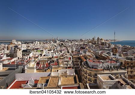 Stock Image - View from historic centre of Torre Tavira, Cadiz province, Andalucia, Spain, Europe. Fotosearch