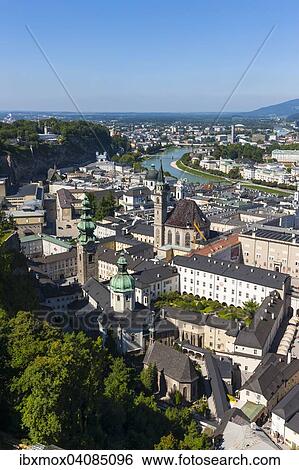 View from Hohensalzburg Fortress onto the historic centre, UNESCO World Heritage Site, Franciscan Church and Collegiate Church at the front, Salzburg, Salzburg State, Austria, Europe View Large Photo Image Stock Photograph - View from Hohensalzburg Fortress onto the historic centre, UNESCO World Heritage Site, Franciscan Church and Collegiate Church at the front, Salzburg, Salzburg State, Austria, Europe. Fotosearch
