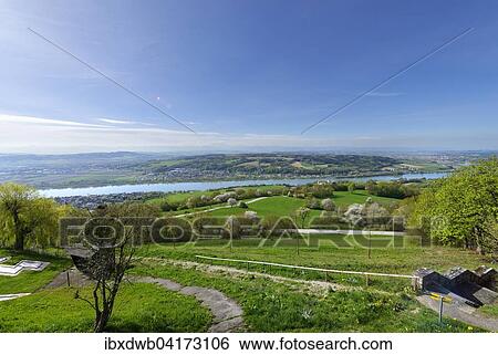 Stock Photograph - View from Maria Taferl towards the Danube in the Mostviertel quarter, Lower Austria, Austria, Europe. Fotosearch