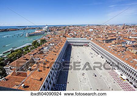 View from St Mark's Campanile in St Mark's Square, Piazza San Marco, Grand Canal left, Venice, Veneto, Italy, Europe View Large Photo Image Picture - View from St Mark's Campanile in St Mark's Square, Piazza San Marco, Grand Canal left, Venice, Veneto, Italy, Europe. Fotosearch