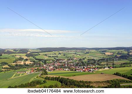 View from the Haus Murach castle ruins onto Niedermurach, Upper Palatinate, Bavaria, Germany, Europe View Large Photo Image Picture - View from the Haus Murach castle ruins onto Niedermurach, Upper Palatinate, Bavaria, Germany, Europe. Fotosearch