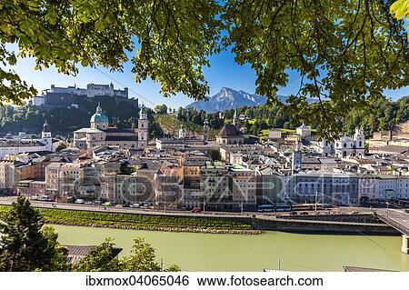 View from the Kapuzinerberg on the old town with Hohensalzburg Castle, Salzburg Cathedral, Collegiate Church, Salzburg, Salzburg State, Austria, Europe View Large Photo Image Stock Photograph - View from the Kapuzinerberg on the old town with Hohensalzburg Castle, Salzburg Cathedral, Collegiate Church, Salzburg, Salzburg State, Austria, Europe. Fotosearch