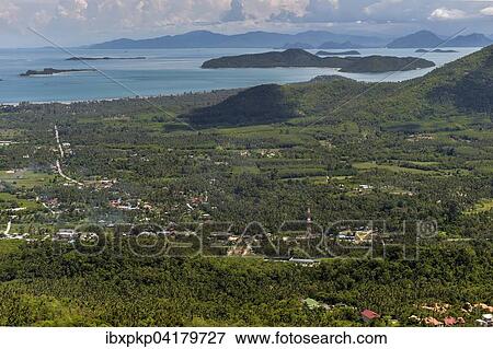 View from the lookout in Lamai across the island, Ko Samui, Thailand, Asia View Large Photo Image Stock Photo - View from the lookout in Lamai across the island, Ko Samui, Thailand, Asia. Fotosearch