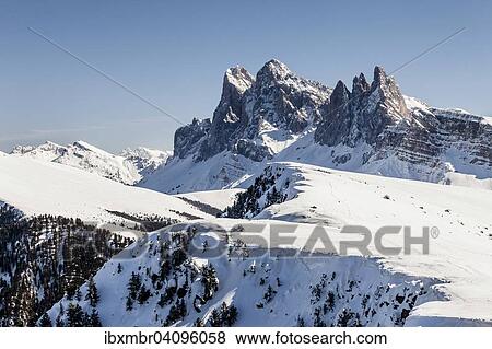 View from the Raschotz Ridge of the Gruppo delle Odle or Geisler Range, at the left Villnoess Valley or Val di Funes, Dolomites, South Tyrol, Italy, Europe View Large Photo Image Stock Photo - View from the Raschotz Ridge of the Gruppo delle Odle or Geisler Range, at the left Villnoess Valley or Val di Funes, Dolomites, South Tyrol, Italy, Europe. Fotosearch