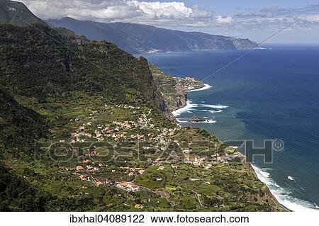 Stock Image - View of Arco de Sao Jorge and the north coast of Madeira, Madeira, Portugal, Europe. Fotosearch