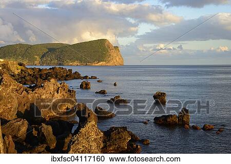 Stock Image - View of Monte Brasil from Sao Mateus de Calheta, Terceira, Azores, Portugal, Europe. Fotosearch