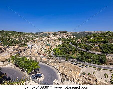 View of Ragusa Ibla, UNESCO World Heritage Site, Val di Noto, Sicily, Italy, Europe View Large Photo Image Stock Photo - View of Ragusa Ibla, UNESCO World Heritage Site, Val di Noto, Sicily, Italy, Europe. Fotosearch