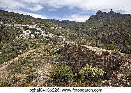 View of Tejeda and Roque Nublo, Gran Canaria, Canary Islands, Spain, Europe View Large Photo Image Stock Photograph - View of Tejeda and Roque Nublo, Gran Canaria, Canary Islands, Spain, Europe. Fotosearch
