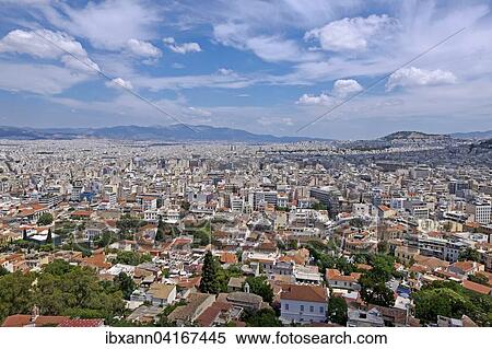 View of the city from the Acropolis, Athens, Greece, Europe View Large Photo Image Stock Photography - View of the city from the Acropolis, Athens, Greece, Europe. Fotosearch