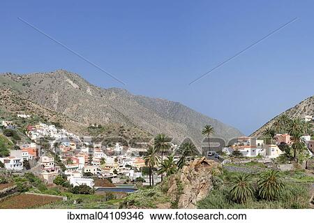 View of the village, Vallehermoso, Roque Cano, La Gomera, Canary Islands, Spain, Europe View Large Photo Image Stock Photograph - View of the village, Vallehermoso, Roque Cano, La Gomera, Canary Islands, Spain, Europe. Fotosearch