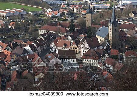 View of Zeiler Marktplatz, market square, with St. Michael's Church, Zeil am Main, Lower Franconia, Bavaria, Germany, Europe View Large Photo Image Stock Image - View of Zeiler Marktplatz, market square, with St. Michael's Church, Zeil am Main, Lower Franconia, Bavaria, Germany, Europe. Fotosearch