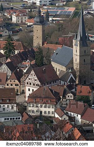 View of Zeiler Marktplatz, market square, with St. Michael's Church, Zeil am Main, Lower Franconia, Bavaria, Germany, Europe View Large Photo Image Stock Photo - View of Zeiler Marktplatz, market square, with St. Michael's Church, Zeil am Main, Lower Franconia, Bavaria, Germany, Europe. Fotosearch
