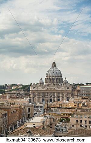 View over historic centre and St. Peter's Basilica, Vatican City, Rome, Lazio, Italy, Europe View Large Photo Image Stock Image - View over historic centre and St. Peter's Basilica, Vatican City, Rome, Lazio, Italy, Europe. Fotosearch