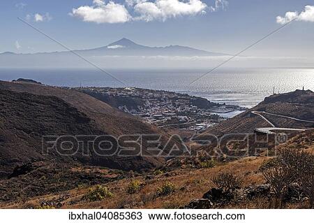 Views of San Sebastian, Atlantic and Teide on Tenerife, La Gomera, Canary Islands, Spain, Europe View Large Photo Image Stock Image - Views of San Sebastian, Atlantic and Teide on Tenerife, La Gomera, Canary Islands, Spain, Europe. Fotosearch