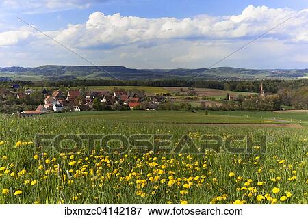 Village of Beerbach, the Franconian Switzerland behind, Middle Franconia, Bavaria, Germany, Europe View Large Photo Image Stock Photo - Village of Beerbach, the Franconian Switzerland behind, Middle Franconia, Bavaria, Germany, Europe. Fotosearch