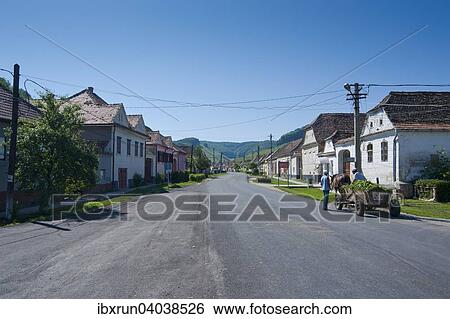 Village street, Seica Mica, Romania, Europe View Large Photo Image Stock Photograph - Village street, Seica Mica, Romania, Europe. Fotosearch