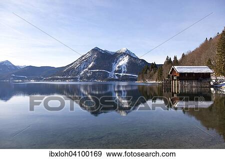 Walchensee or Lake Walchen and Herzogstand mountain in winter, Kochel am See, Jachenau, Upper Bavaria, Bavaria, Germany, Europe View Large Photo Image Stock Photo - Walchensee or Lake Walchen and Herzogstand mountain in winter, Kochel am See, Jachenau, Upper Bavaria, Bavaria, Germany, Europe. Fotosearch