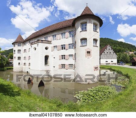Wasserschloss Glatt moated castle, Glatt, Sulz am Neckar, Black Forest, Baden-Wurttemberg, Germany, Europe View Large Photo Image Stock Image - Wasserschloss Glatt moated castle, Glatt, Sulz am Neckar, Black Forest, Baden-Wurttemberg, Germany, Europe. Fotosearch