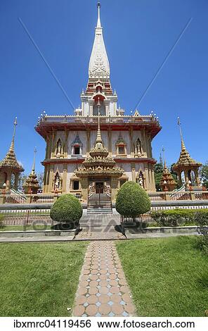 Wat Chalong, Phuket, Thailand, Asia View Large Photo Image Stock Photograph - Wat Chalong, Phuket, Thailand, Asia. Fotosearch