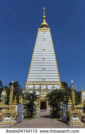 Wat Phra That Nong Bua, stupa in Bodhgaya, Mahabodhi style, Ubon Ratchathani, Isan, Isaan, Thailand, Asia View Large Photo Image Stock Image - Wat Phra That Nong Bua, stupa in Bodhgaya, Mahabodhi style, Ubon Ratchathani, Isan, Isaan, Thailand, Asia. Fotosearch
