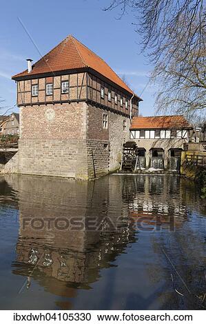 Water mill, Ludinghausen, Munsterland, North Rhine-Westphalia, Germany, Europe View Large Photo Image Stock Image - Water mill, Ludinghausen, Munsterland, North Rhine-Westphalia, Germany, Europe. Fotosearch