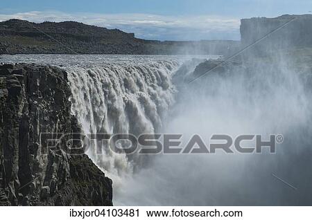 Waterfall Dettifoss on the river Jokulsa Fjollum, Norourland eystra, Northeast Iceland, Iceland, Europe View Large Photo Image Stock Image - Waterfall Dettifoss on the river Jokulsa Fjollum, Norourland eystra, Northeast Iceland, Iceland, Europe. Fotosearch
