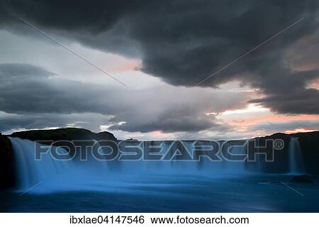 Waterfall in the evening light, Pingeyjarsveit, Northeastern Region, Iceland, Europe View Large Photo Image Stock Photograph - Waterfall in the evening light, Pingeyjarsveit, Northeastern Region, Iceland, Europe. Fotosearch