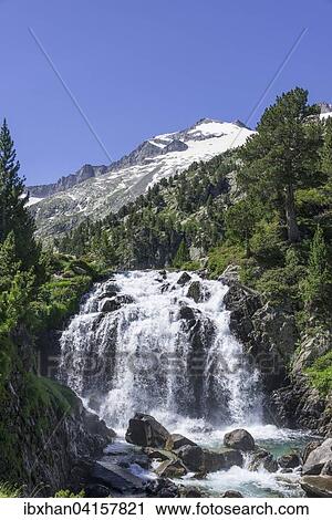 Waterfall of the Rio Esera, Benasque, Aragon, Spain, Europe View Large Photo Image Stock Image - Waterfall of the Rio Esera, Benasque, Aragon, Spain, Europe. Fotosearch