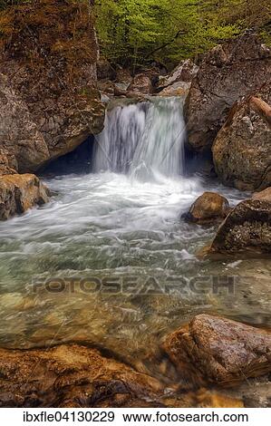 Waterfall, Weissbach stream in the Seisenberg Gorge, near Lofer, Zell am See District, Salzburg State, Austria, Europe View Large Photo Image Stock Photo - Waterfall, Weissbach stream in the Seisenberg Gorge, near Lofer, Zell am See District, Salzburg State, Austria, Europe. Fotosearch