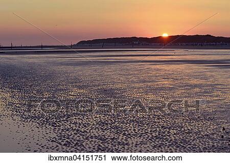 Wave patterns in the sand, low tide at sunrise, dunes behind, Norderney, East Frisia, Lower Saxony, Germany, Europe View Large Photo Image Stock Image - Wave patterns in the sand, low tide at sunrise, dunes behind, Norderney, East Frisia, Lower Saxony, Germany, Europe. Fotosearch