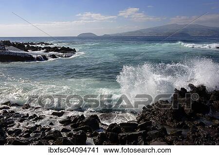 Waves, Areia Funda, Pico Island, Azores, Portugal, Europe View Large Photo Image Stock Image - Waves, Areia Funda, Pico Island, Azores, Portugal, Europe. Fotosearch
