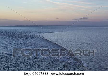 Waves from a ferryboat, Spiekeroog, Lower Saxony, Germany, Europe View Large Photo Image Stock Image - Waves from a ferryboat, Spiekeroog, Lower Saxony, Germany, Europe. Fotosearch