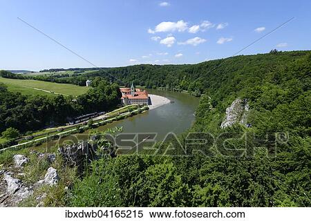 Weltenburg Abbey by the river Danube, Kelheim, Lower Bavaria, Bavaria, Germany, Europe View Large Photo Image Stock Photography - Weltenburg Abbey by the river Danube, Kelheim, Lower Bavaria, Bavaria, Germany, Europe. Fotosearch
